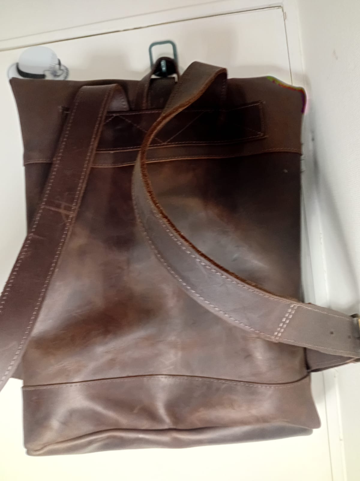 Mochila cuero 100% - Unisex